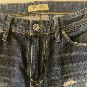 Guess Men’s Distressed Jeans Lincoln - Slim Straight, Size 33 X 32
